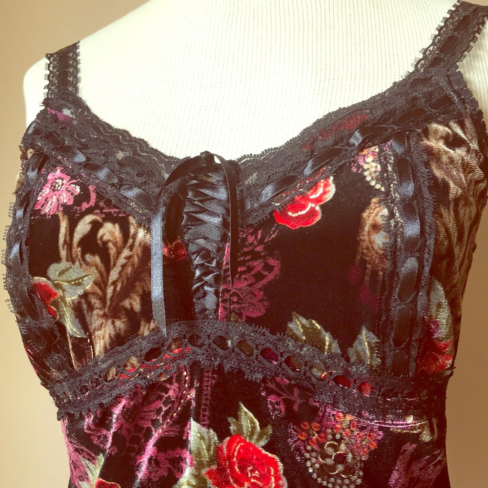 COPY - Velvet and lace top